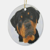 Rottweiler Keramik Ornament (Links)