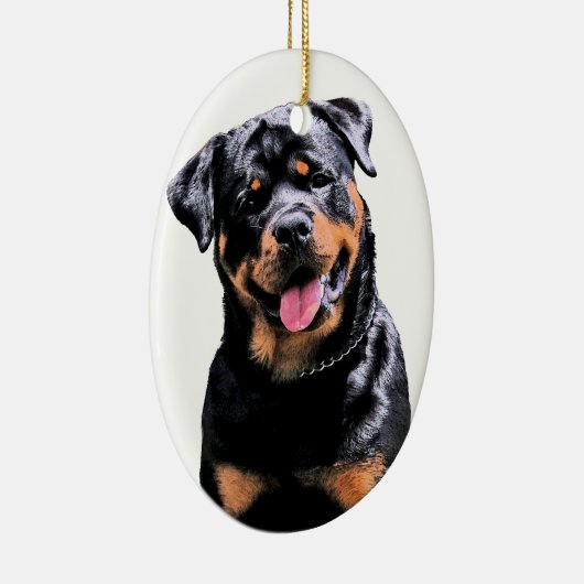 Rottweiler Keramik Ornament (Rechts)