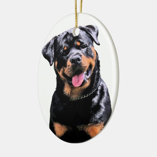 Rottweiler Keramik Ornament (Links)
