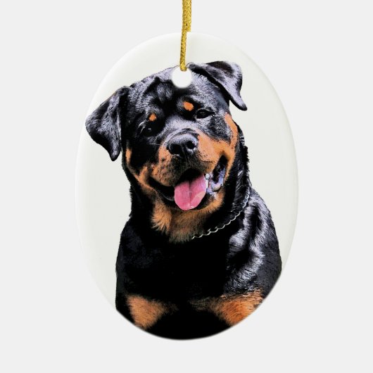 Rottweiler Keramik Ornament (Vorne)