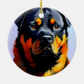 Rottweiler Keramik Ornament (Hinten)