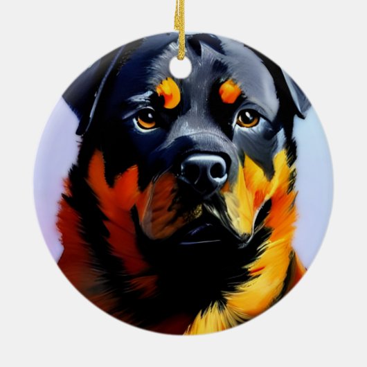 Rottweiler Keramik Ornament (Hinten)
