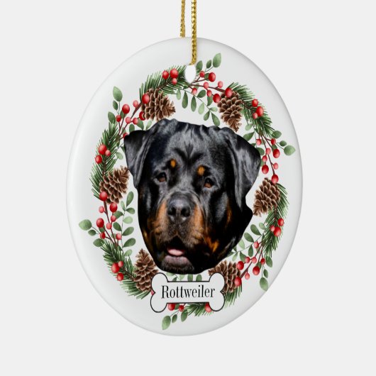 Rottweiler Keramik Ornament (Rechts)