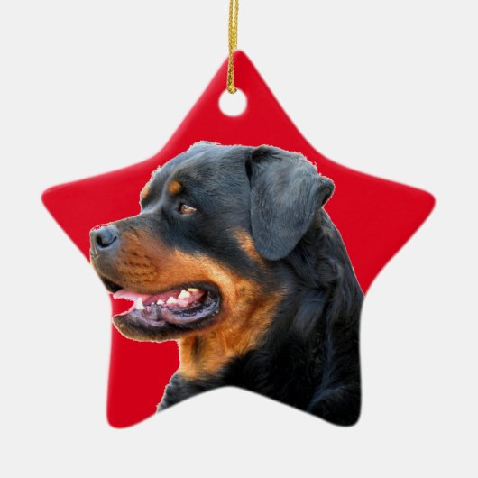 Rottweiler Keramik Ornament (Vorne)
