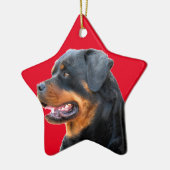 Rottweiler Keramik Ornament (Links)