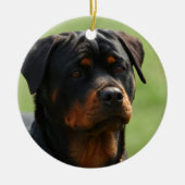 Rottweiler Keramik Ornament (Vorne)