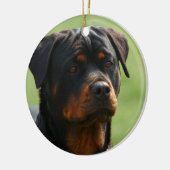 Rottweiler Keramik Ornament (Links)
