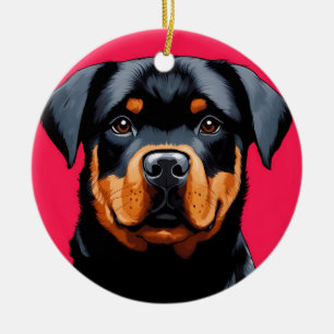 Rottweiler Keramik Ornament