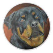 Rottweiler Keramikknauf (Vorderseite)