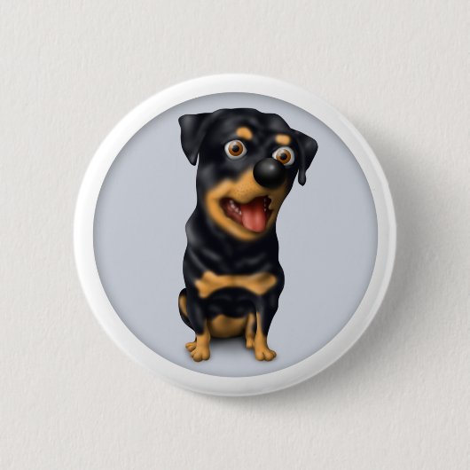 Rottweiler Knopf Button (Vorderseite)