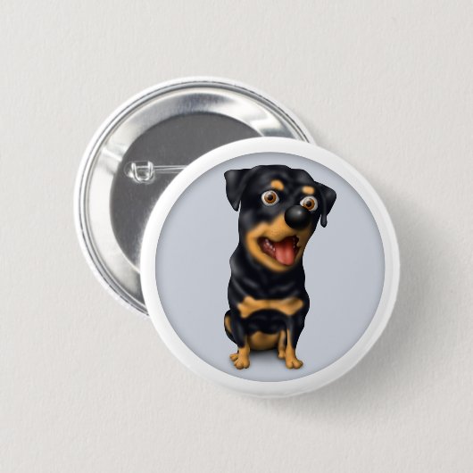 Rottweiler Knopf Button (Vorne & Hinten)
