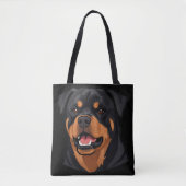 Rottweiler Kopfporträt Tasche (Vorderseite)