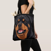 Rottweiler Kopfporträt Tasche (Von Nahem)
