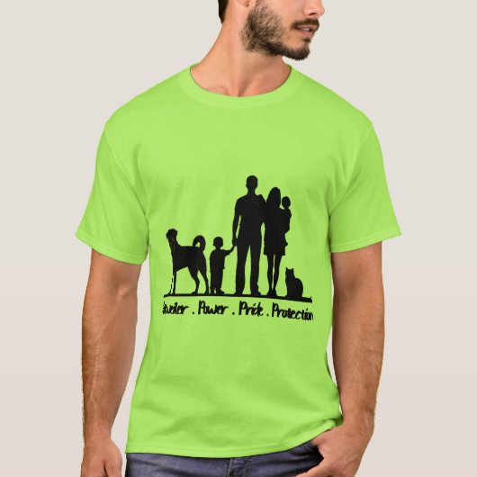 Rottweiler - Kraft - Stolz - Schutz  T-Shirt (Vorderseite)