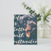 Rottweiler-Kunst Einladung (Stehend Vorderseite)