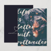 Rottweiler-Kunst Einladung (Vorne/Hinten)