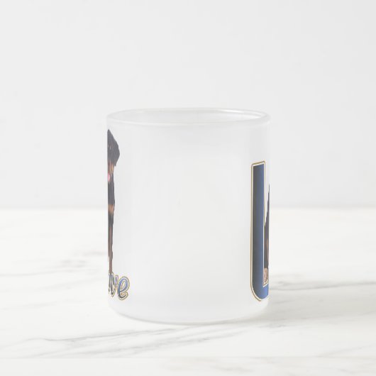 Rottweiler Kunstgeschenke Mattglastasse (Mittel)