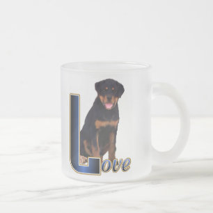 Rottweiler Kunstgeschenke Mattglastasse