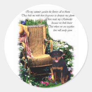 Rottweiler Kunstgeschenke Runder Aufkleber
