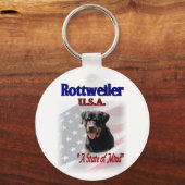 Rottweiler Kunstgeschenke Schlüsselanhänger (Vorderseite)