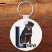 Rottweiler Kunstgeschenke Schlüsselanhänger (Vorderseite)