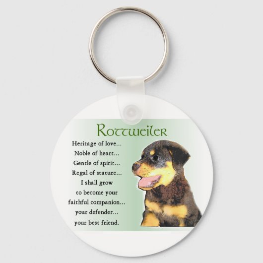 Rottweiler Kunstgeschenke Schlüsselanhänger (Vorderseite)