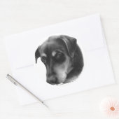 Rottweiler-Labrador Mix Runder Aufkleber (Umschlag)