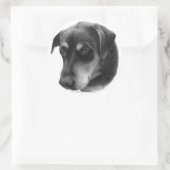 Rottweiler-Labrador Mix Runder Aufkleber (Tasche)