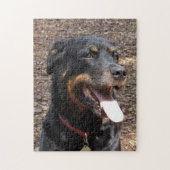 Rottweiler lächelt Hundepuzzle Puzzle (Vertikal)