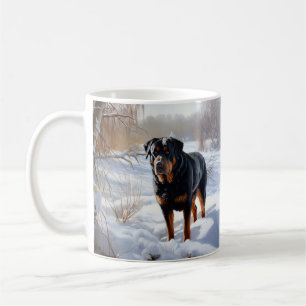 Rottweiler Lass es schneien Weihnachten Kaffeetasse