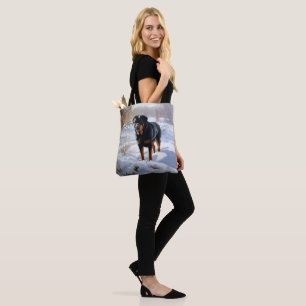 Rottweiler Lass es schneien Weihnachten Tasche
