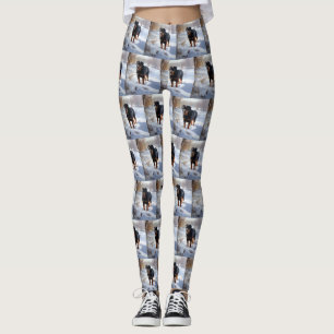 Rottweiler lässt es Weihnachten schneien Leggings