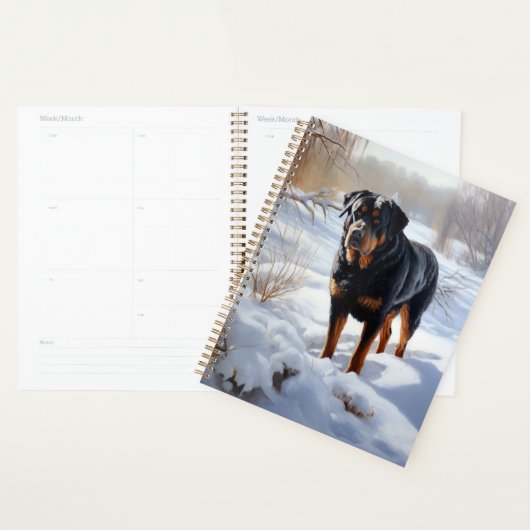 Rottweiler lässt es Weihnachten schneien Planer (Anzeige)