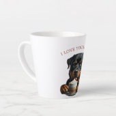 Rottweiler Latte Milchtasse (Linke Ecke)