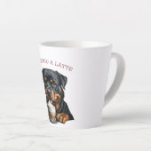 Rottweiler Latte Milchtasse (Rechte Ecke)