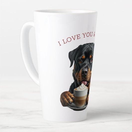 Rottweiler Latte Milchtasse (Linke Ecke)