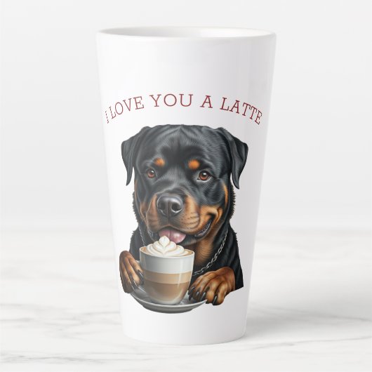 Rottweiler Latte Milchtasse (Vorderseite)