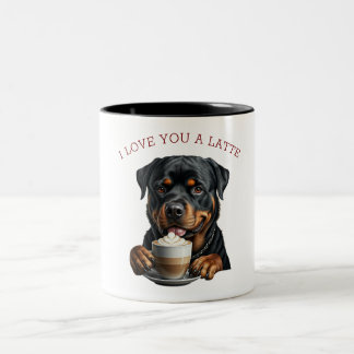Rottweiler Latte Zweifarbige Tasse