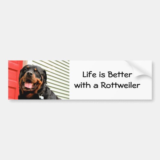 Rottweiler Liebe Autoaufkleber (Vorne)