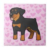 Rottweiler-Liebe Fliese (Vorderseite)