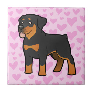 Rottweiler-Liebe Fliese