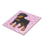 Rottweiler-Liebe Fliese (Seite)