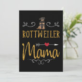 Rottweiler Liebe Mama Feiertagskarte (Stehend Vorderseite)