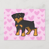 Rottweiler-Liebe Postkarte (Vorderseite)
