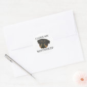 ROTTWEILER Liebe! Runder Aufkleber (Umschlag)
