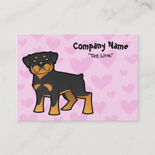 Rottweiler Liebe Visitenkarte (Vorderseite)