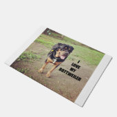 rottweiler Liebe w pictan Fußmatte (Schrägansicht)