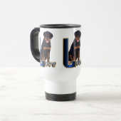 Rottweiler Liebespaare Reisebecher (Vorderseite Links)