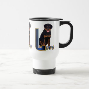 Rottweiler Liebespaare Reisebecher
