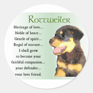 Rottweiler Liebhaber Geschenke Runder Aufkleber